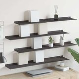  Polica na zidu s policom Zidne 4 pcs Crna 100 x 18 x 2 5 cm - Crna 100 x 18 cm 4 | shoptok.hr