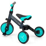 Milly Mally tricikl 3u1 Optimus crno - tirkizni | shoptok.hr