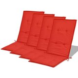  Blazine za vrtne stole 4 kosi rdeče 120x50x3 cm blago, (20657531) | Shoptok.si