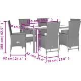  7-dijelni vrtni blagovaonski set od poliratana s jastucima bež Dužina stola 150 cm | shoptok.hr