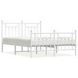 Metalni okvir kreveta uzglavlje i podnožje bijeli 140x200 cm | shoptok.hr