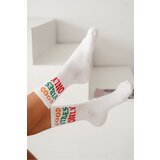 Milena Women's Socks With The Inscription Good Vibes Only White | Shoptok.si