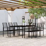  7-dijelni vrtni blagovaonski set crni | shoptok.hr