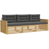  Set vanjskih sofa 3 kom. Bijela i antracit Čvrsto drvo akacije | Eponuda.com