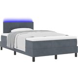  LED Box Spring Krevet Tamno siva 120 x 200 cm Baršun | shoptok.hr