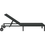  Ležaljka na suncu Crna 206 x 62,5 x 74 cm poliratan | shoptok.hr