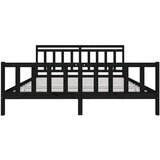  Okvir za krevet od masivnog drva crni 200 x 200 cm | Eponuda.com