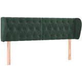 Maison Chic posteljno vzglavje - vzglavna omarica - nočna omarica z ušesi temno zeleno 163x23x78/88 cm žamet, (21711091) Cene