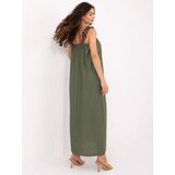 Italy Moda Dress-MI-SK-A6412.68-khaki | Shoptok.si