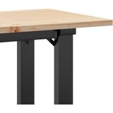  Stolić za kavu O-oblika 110x40x45cm borovina i čelik | shoptok.hr