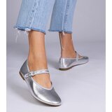 Gemre Silver women's ballet flats with a buckle Mollis | Shoptok.si