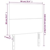  Uzglavlje svjetlosivo 90x5x118/128 cm baršunasto | shoptok.hr