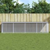 vidaXL Kokošnjak s streho svetlo sivo 403x98x90 cm pocinkano jeklo | Shoptok.si