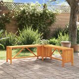 Kutna vrtna klupa sa sadilicom 117 x 117 x 40 cm bagremovo drvo | shoptok.hr