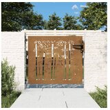 vidaXL Vrtna vrata 85x75 cm corten jeklo dizajn bambusa cene