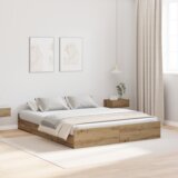 vidaXL Krevetna konstrukcija za pohranu sivo Sonoma hrast artisan | shoptok.hr