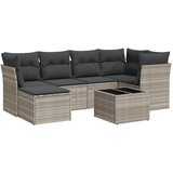  7-dijelni set vrtnih sofa svjetlosivi od poliratana | shoptok.hr