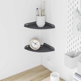  Lebdeća polica s policom 2 pcs Antracit 18 x 18 x 2 cm | shoptok.hr