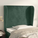 vidaXL Vzglavje z ušesi temno zelena 103x23x118/128 cm žamet Cene