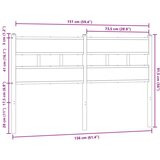  Uzglavlje smeđa boja hrasta 150 cm čelik i konstruirano drvo | shoptok.hr
