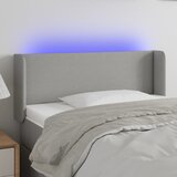 The Living Store LED posteljno vzglavje svetlo sivo 93x16x78/88 cm blago - LED Vzglavje, (21659272) Cene