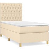 Maison Chic Box spring postelja - Vzmetna postelja z vzmetnico krem 90x200 cm blago SL13137, (21882584) | Shoptok.si