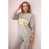 Kesi Włoski Cotton set Angel sweatshirt + pants beige Cijene