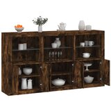 vidaXL Komoda s LED svjetlima boja dimljenog hrasta 181 5x37x100 cm Cijene