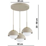  Brilagi - Visilica na sajli 3xE27/60W/230V bež/zlatna | Eponuda.com