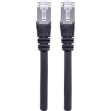 Intellinet 740685 RJ45 omrežni kabel\, Patch kabel CAT 6a S/FTP 1.00 m črna zaščita iz folije\, pletena zaščita\, zaščiten\, brez halogena 1 kos, (20417788) | Shoptok.si