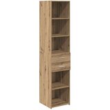 vidaXL Visok predalnik Umetni hrast 40 x 42,5 x 185 cm Konstruiran les, (5000107409) | Shoptok.si