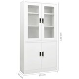  Pisarniška omara bela 90x40x180 cm jeklo, (20705044) | Shoptok.si