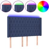  LED uzglavlje plavo 163 x 16 x 118/128 cm od tkanine | shoptok.hr