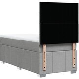  Okvir kreveta s oprugama i madrac svjetlosivi 90x200cm tkanina | shoptok.hr
