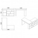 Hanah home CT5 - aw atlantic pinewhite study desk | Eponuda.ba