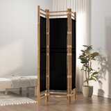  Sklopiva sobna pregrada s 3 panela 120 cm od bambusa i platna | shoptok.hr