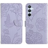  Eleganten etui/ovitek za Samsung A55 5G, Vijoličen, metulji | Shoptok.si
