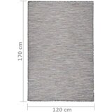 Vanjski tepih ravnog tkanja 120 x 170 cm smeđe-plava | shoptok.hr