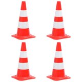 vidaXL Odsevni prometni stožci 4 kosi rdeči in beli 50 cm Cene