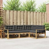  Set vanjskih sofa 3 kom. Bijela i antracit Poliester | shoptok.hr