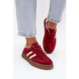 EVENTO Women's Suede Sneakers on Platform Bordeaux Sylviona Cijene