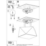 Nice Lamps stropna svetilka v srebrni barvi 25x25 cm koma – | Shoptok.si
