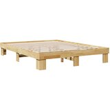 vidaXL Okvir kreveta bez madraca 140x190 cm puno drvo hrast | shoptok.hr