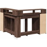  Radni stol LED svjetlima smeđa boja hrasta 130x130x91 cm drveni | Eponuda.ba