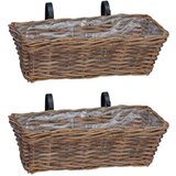  Viseća Košara za Saksije s pohranom 2 pcs Smeđa 48 x 22 x 15 cm | shoptok.hr