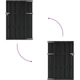  Vrtna vrata 100 x 150 cm WPC i aluminij Crna | shoptok.hr