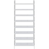  Stalak za cipele s 8 polica od metala i netkane tkanine srebrni | shoptok.hr