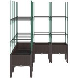  Vrtna sadilica s rešetkom smeđa 160 x 120 x 142,5 cm PP | Eponuda.ba