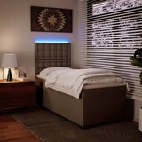  s oprugama i madrac cappuccino 80x200 cm od umjetne kože | shoptok.hr