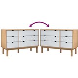  Ladičar OTTA smeđe-bijeli 111x43x73,5 cm od masivne borovine | shoptok.hr